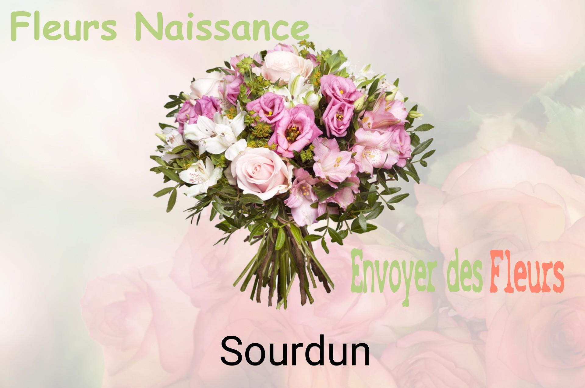 Bouquet de fleurs de naissance livré à Sourdun